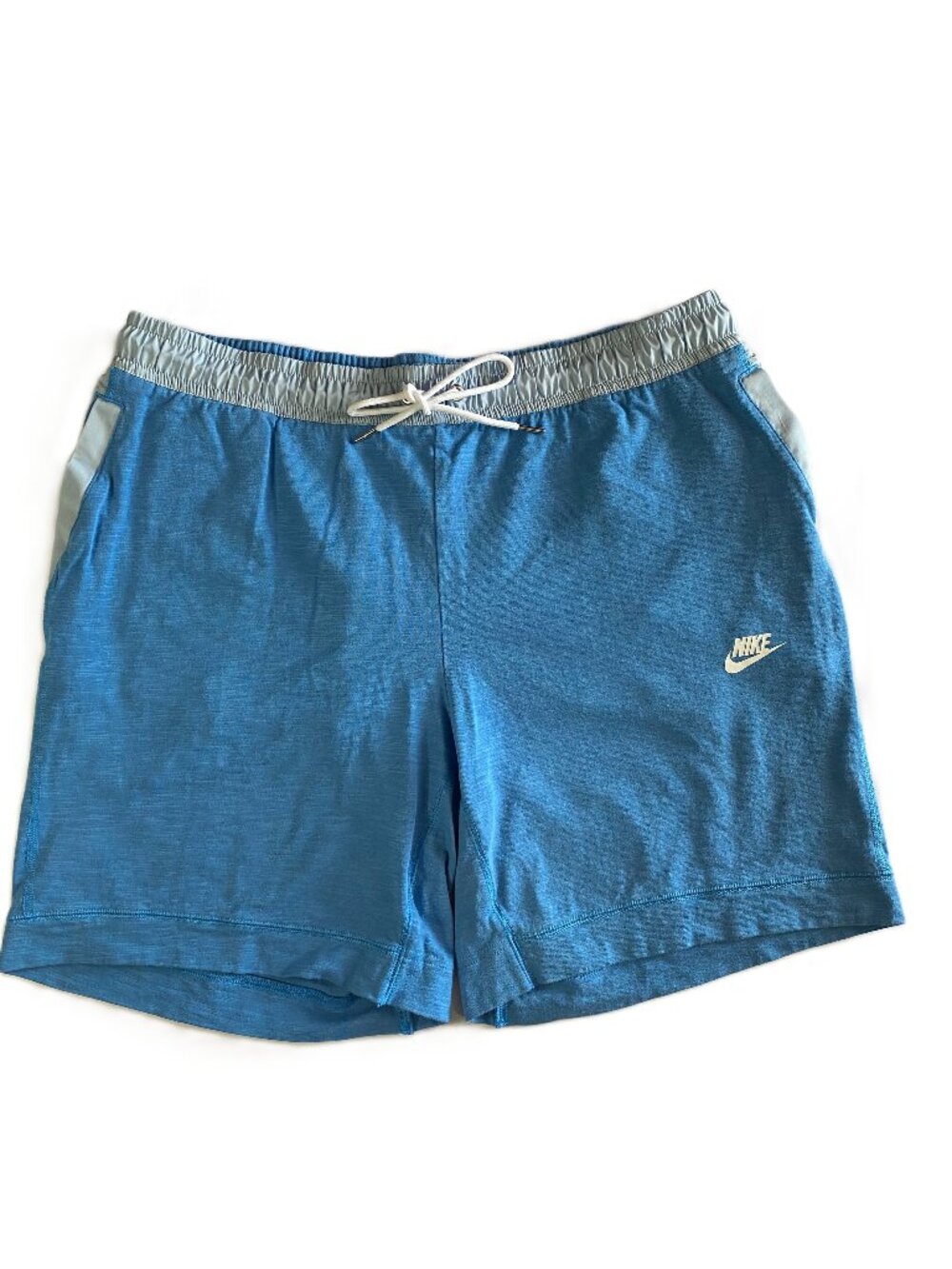 Nike Men's SZ XXL Blue Gym Shorts with Tie Front